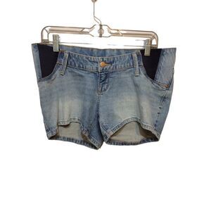 ISABEL Side Panels Short  2 Blue Jean Cotton/Spandex